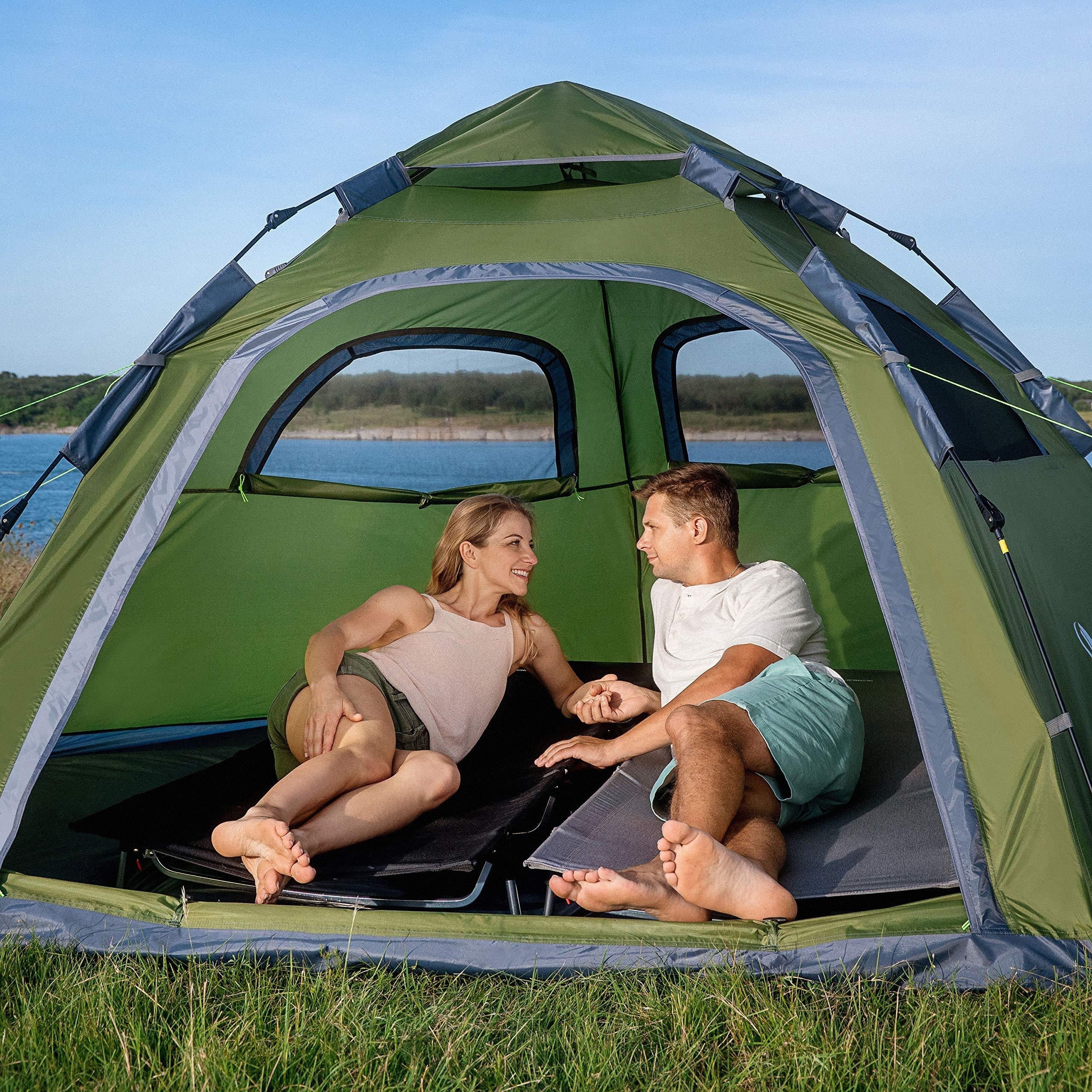 Moon Lence Pop Up Tent Family Camping 4-5 Person