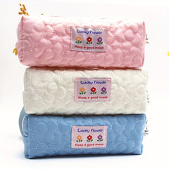 Flower Pattern Pencil Case Stationery Bag Large Capacity