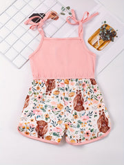 Toddler Girls MAMA TRIED Cactus Cami Rompers Jumpsuits