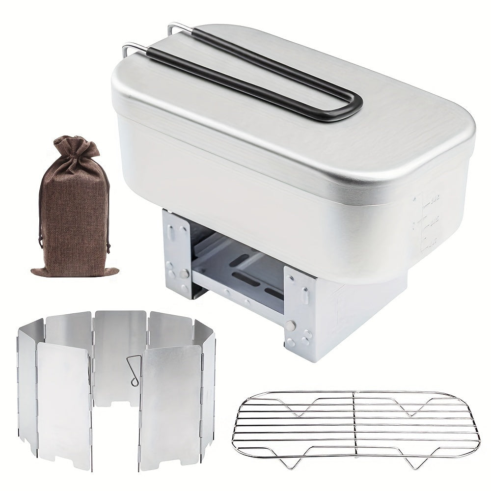 Portable Aluminum Lunch Box for Outdoor Camping