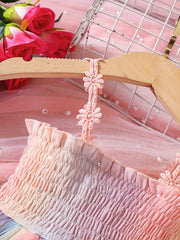 Toddler Girls Frill Trim Cami Princess Dress For Party Beach Vacation