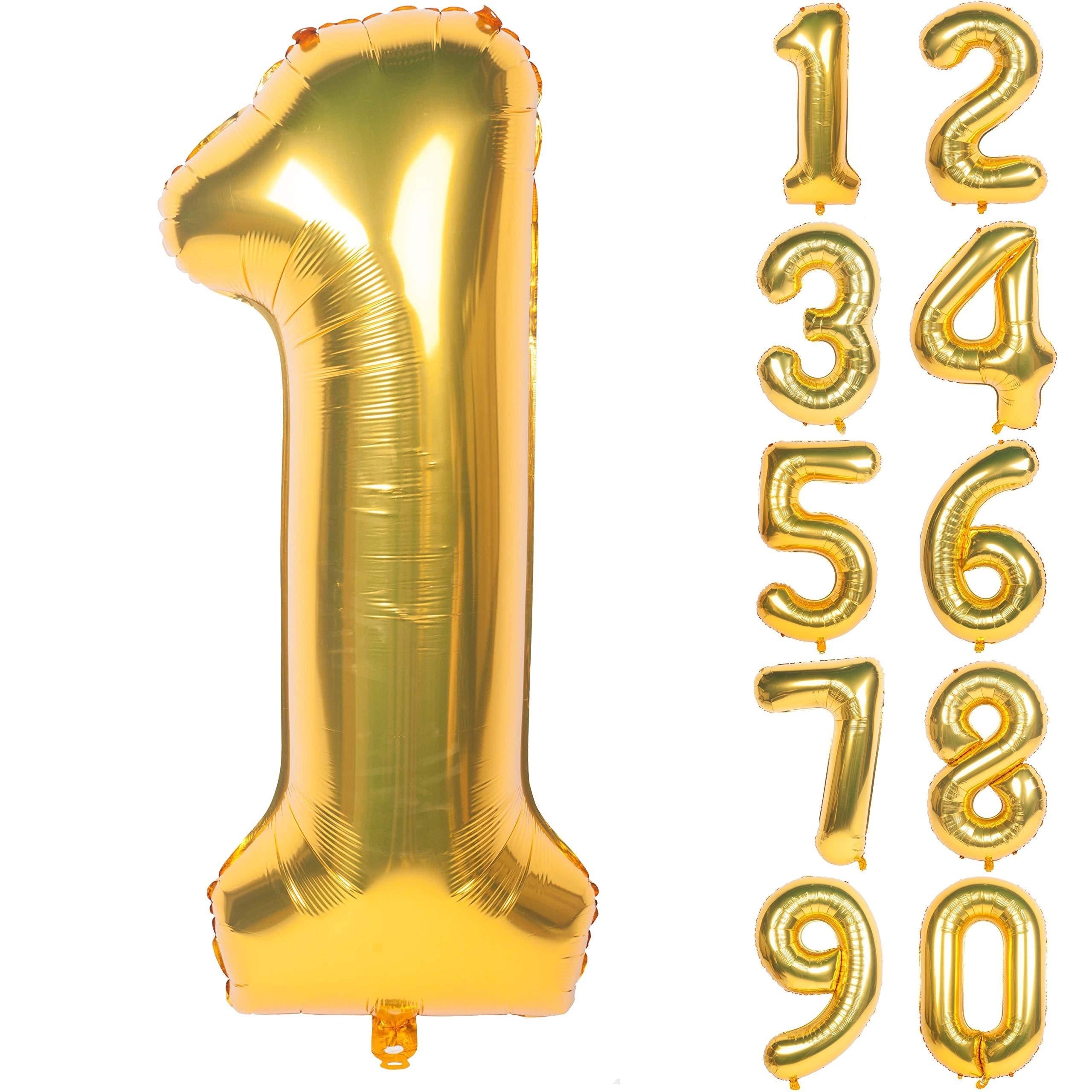 Golden Birthday Number Aluminum Film Balloons 101 6 Cm
