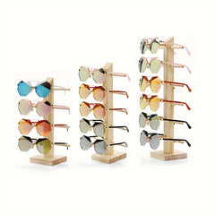 Pine Wood Sunglasses Stand Display Rack for Retail Stores