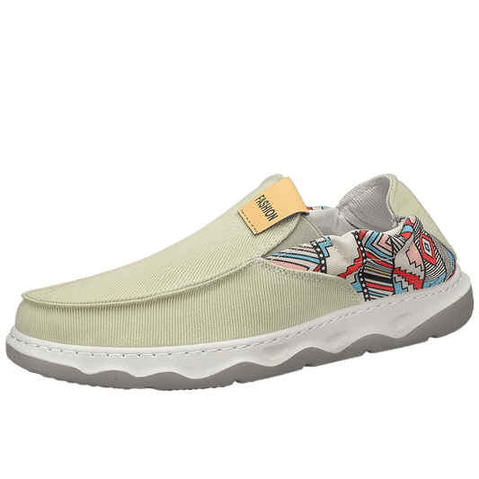 Men's Canvas Loafer Shoes Breathable Slip On Shoes