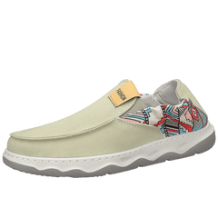 Men's Canvas Loafer Shoes Breathable Slip On Shoes