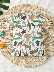 Cute Animal Print T-Shirts for Kids - Perfect for Summer