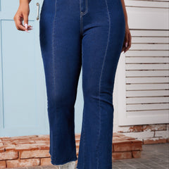 Women's Plus High Rise Flared Leg Jeans