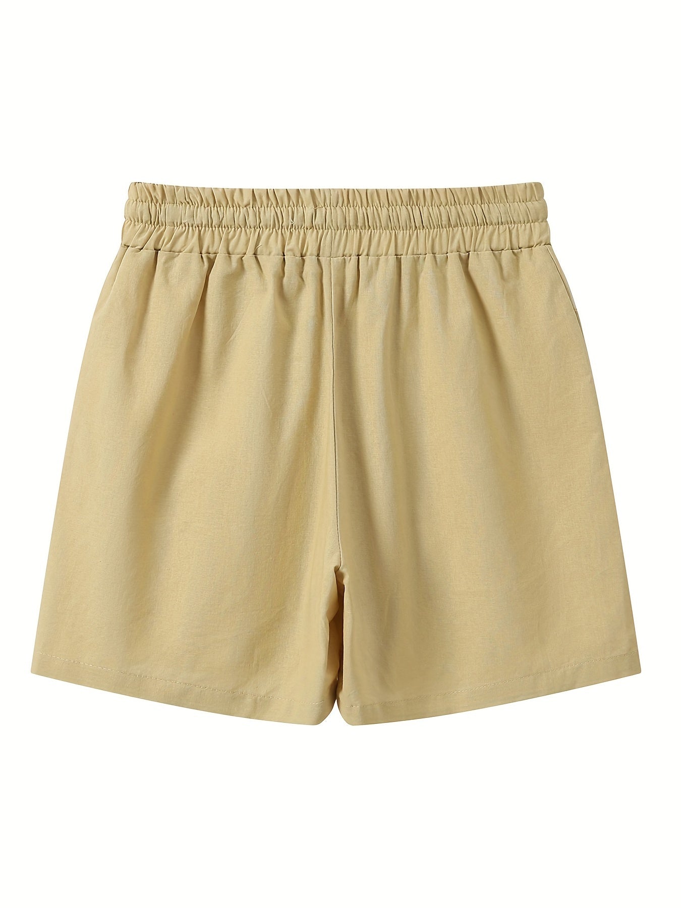 Dual Pockets Drawstring Shorts Women's Clothing