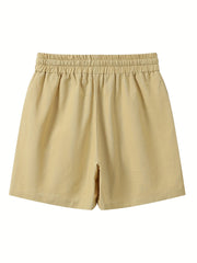 Dual Pockets Drawstring Shorts Women's Clothing