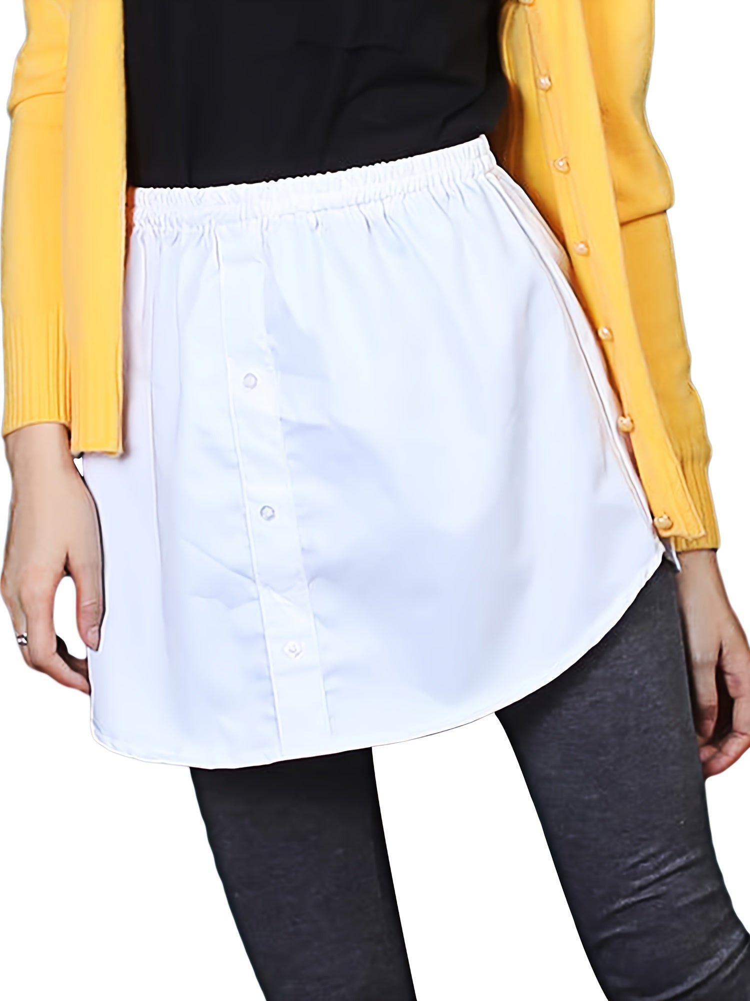 Casual Adjustable Layering Skirts Elastic Waist Mini Crop Skirts