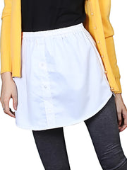 Casual Adjustable Layering Skirts Elastic Waist Mini Crop Skirts