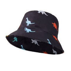 Kids Dino Print Fisherman Hat Sun Hat