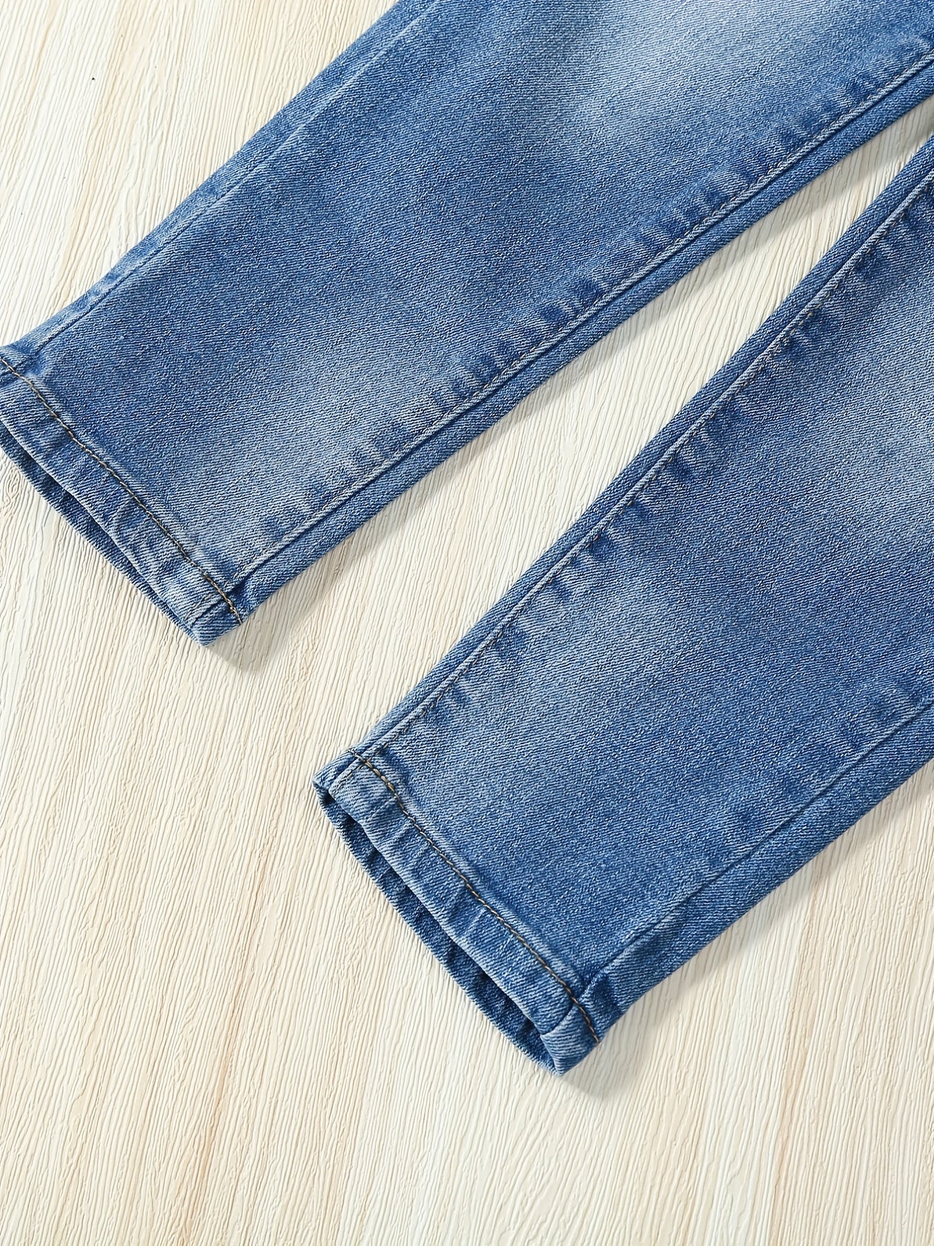 Girls Ripped Skinny Jeans Zipper Fly Stretch Denim Pants