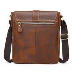 Retro Style Leather Men's Crossbody Bag
