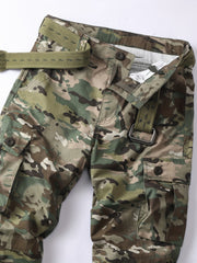 Men's Camo Cargo Pants Loose Fit Outdoor Work Hiking Fishing Angling