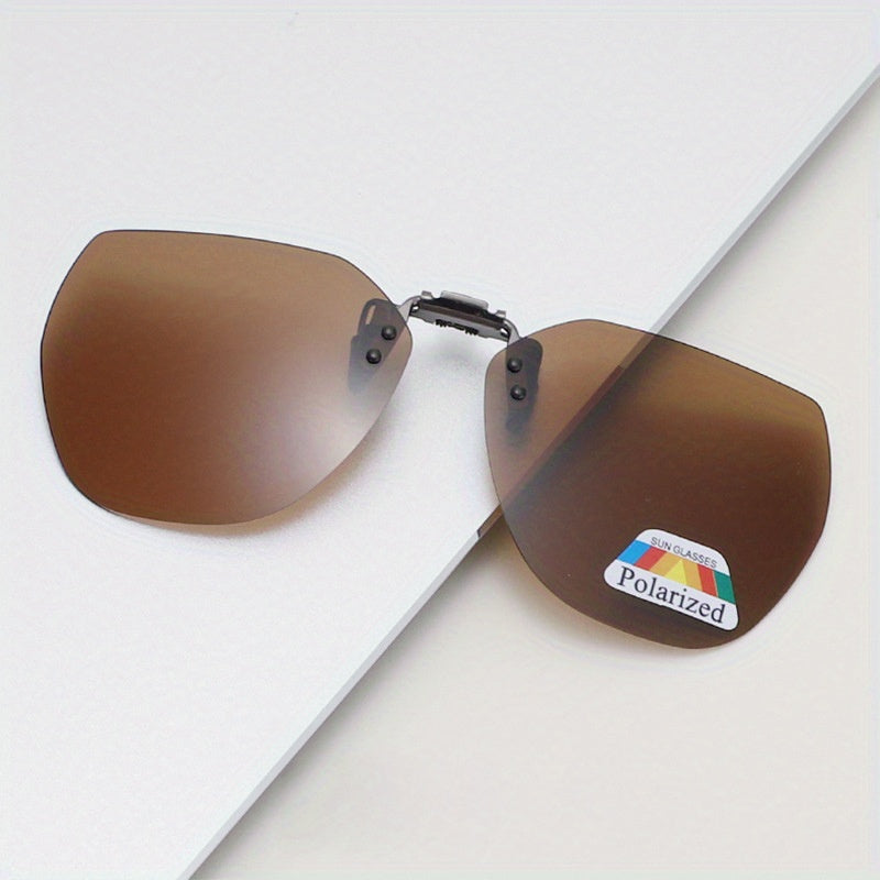Edgeless Polarized Sunglasses With Mirror Clip Large Frame