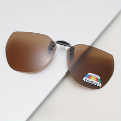 Edgeless Polarized Sunglasses With Mirror Clip Large Frame