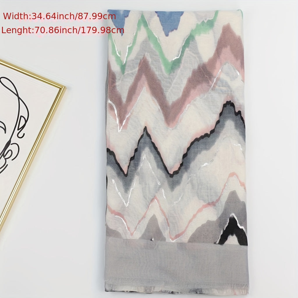Boho Hot Stamping Printed Scarf Windproof Head Wrap