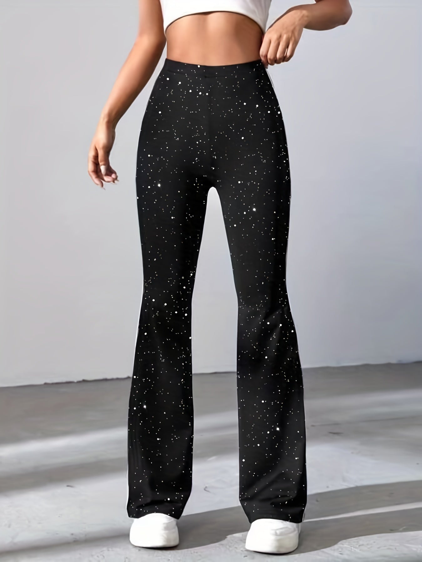 High Waist Flared Leg Pants for Women