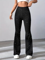 High Waist Flared Leg Pants for Women