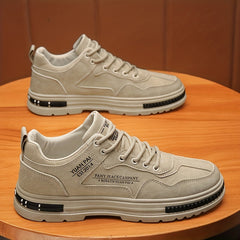 Men's Lace-up Work Sneakers with Good Grip