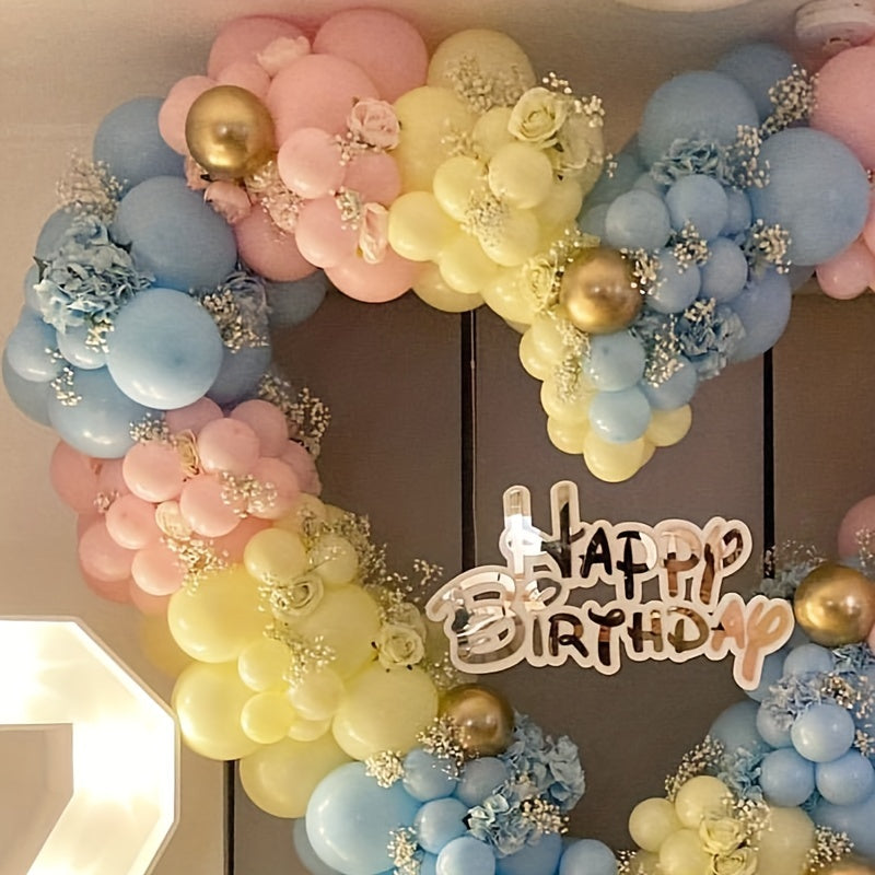 240pcs Macaron Balloons Garland Birthday Party Decor