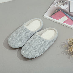 Men's Striped Comfortable Slippers Warm Cotton Lining Indoor Outdoor