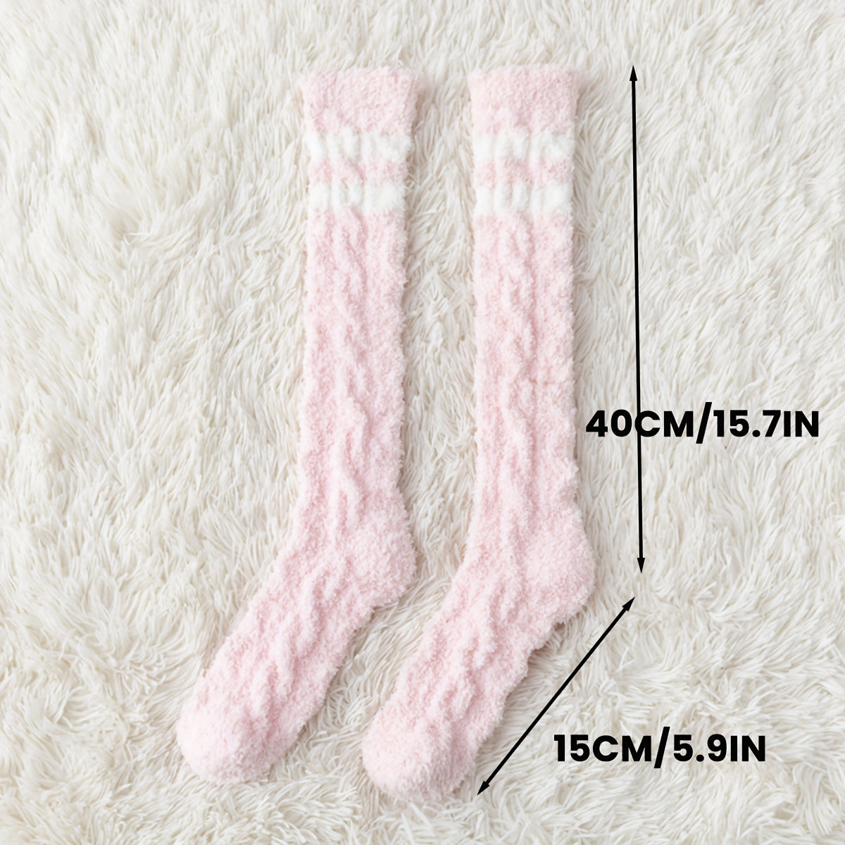 Cozy Fuzzy Socks With Grips Winter Warm Home Crew Socks