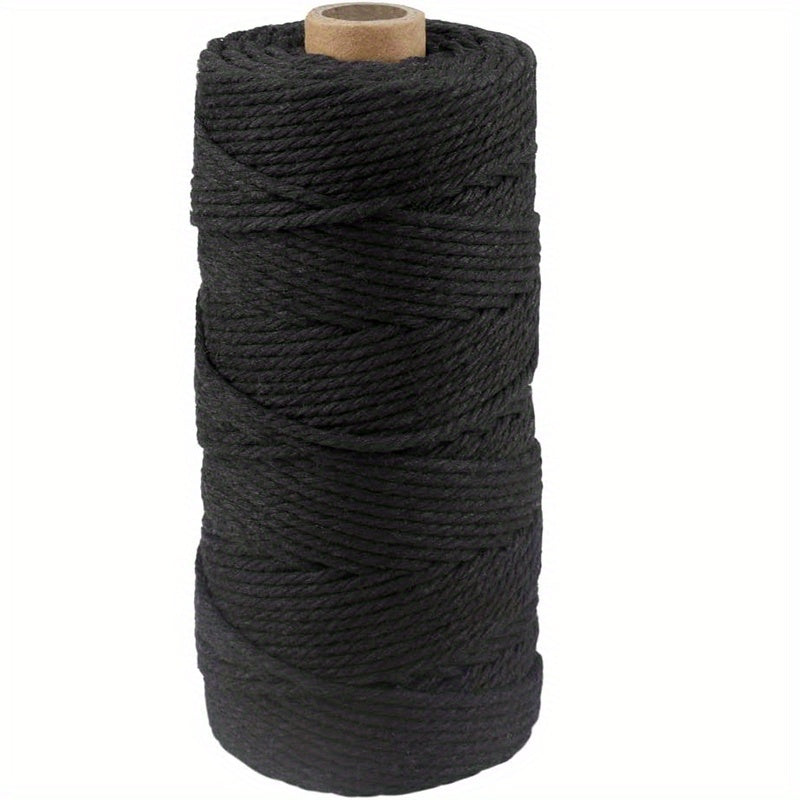 3mm Braided Rope 109 Yards Cotton Fringe Thread Craft Hemp Rope