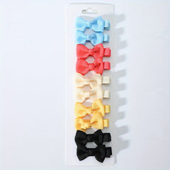 10pcs Bowknot Hair Clips & Headpins for Baby Girls Hair Accessory
