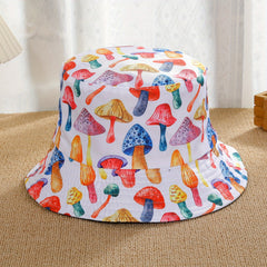 Men's Bucket Hat Mushroom Snail Pattern Lightweight Sunshade