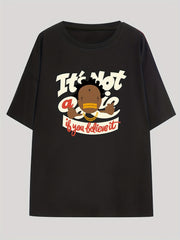 Men's Hip-Hop Graphic Tee Casual Stretch Tee