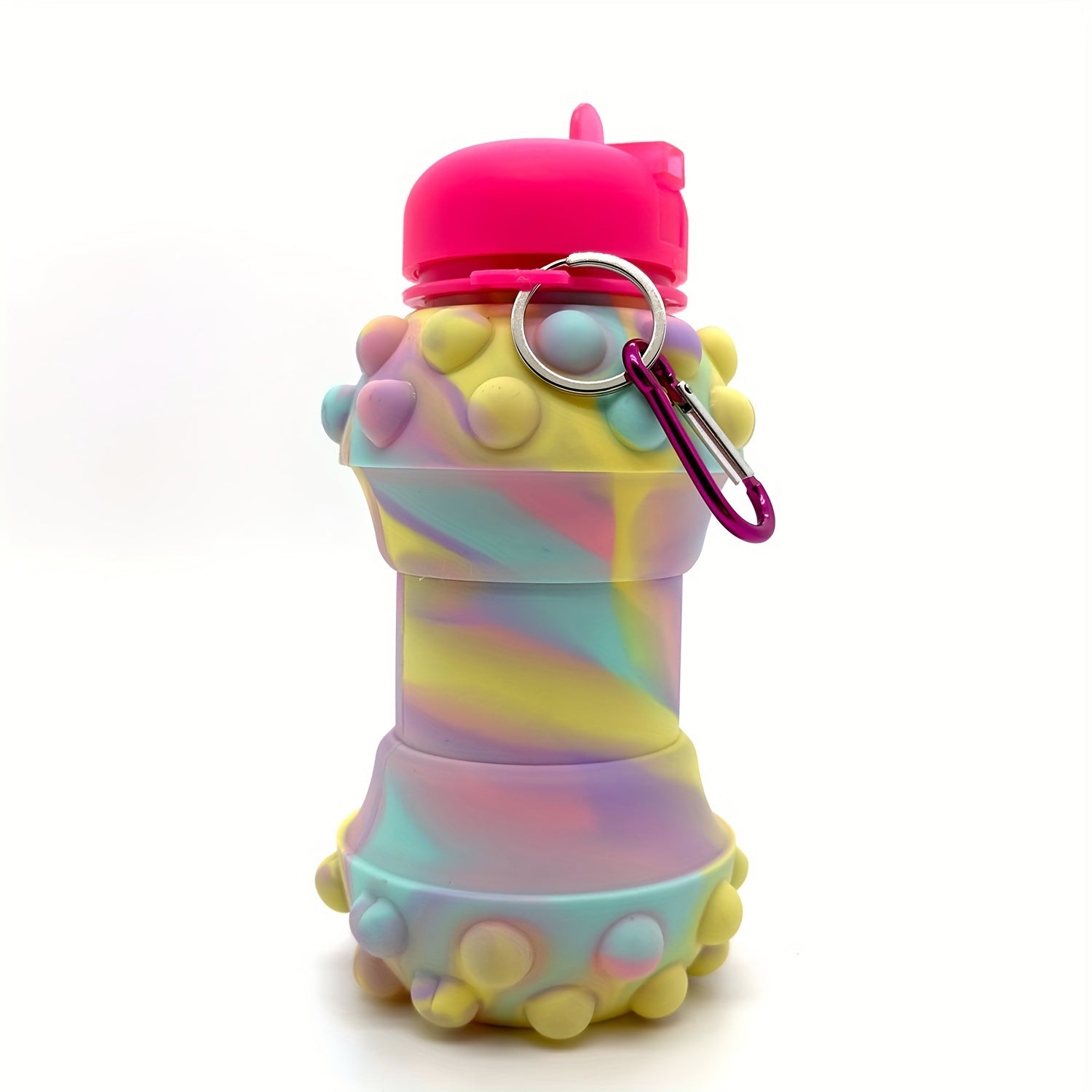 Silicone Collapsible Water Bottle Straw Leakproof Outdoor Travel