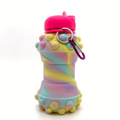 Silicone Collapsible Water Bottle Straw Leakproof Outdoor Travel