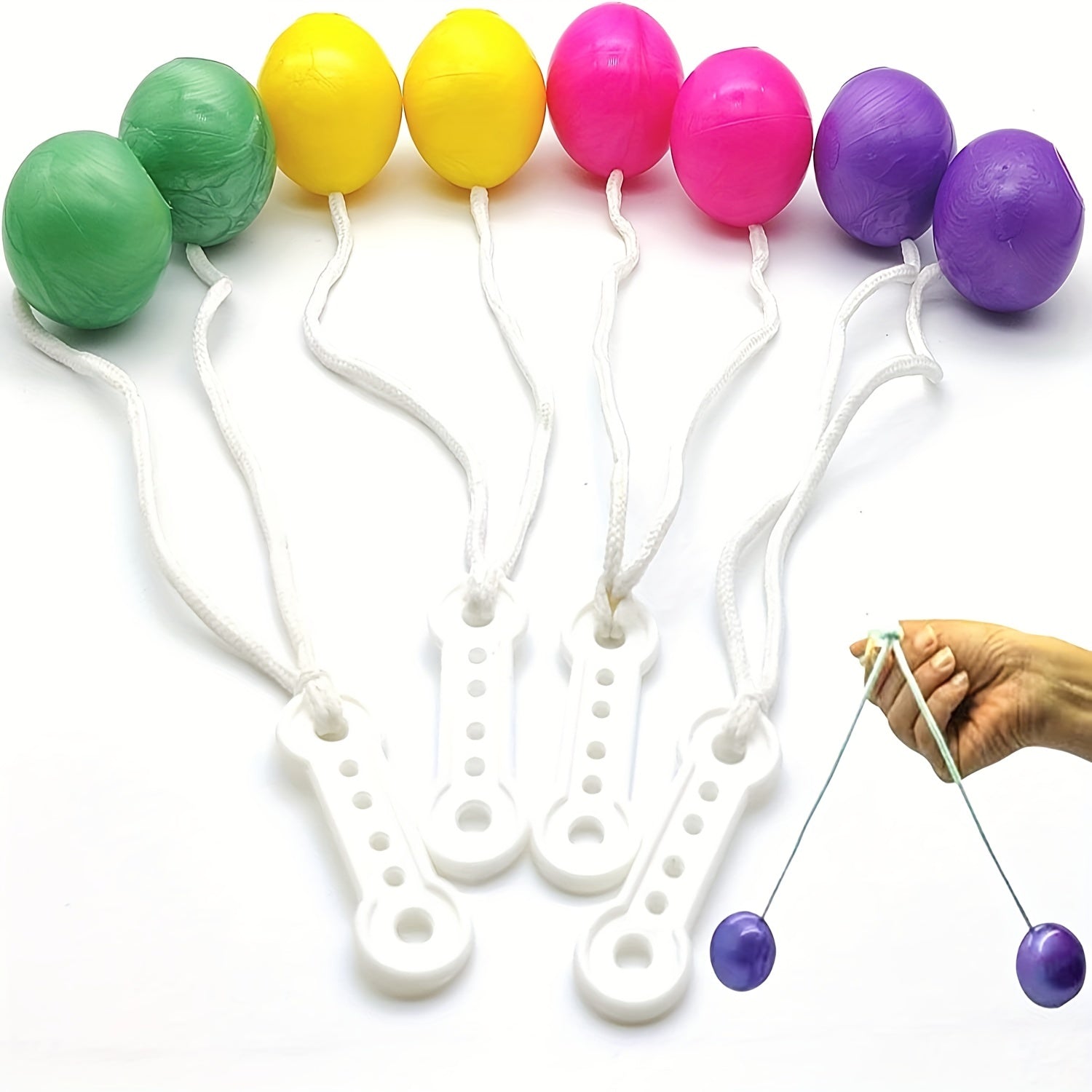 12pcs Clacker Ball Set Vintage Toys for Kids - Party Favours & Stocking Stuffers