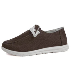 Women's Minimalist Flat Canvas Lace Up Sneakers Lightweight Slip On Shoes