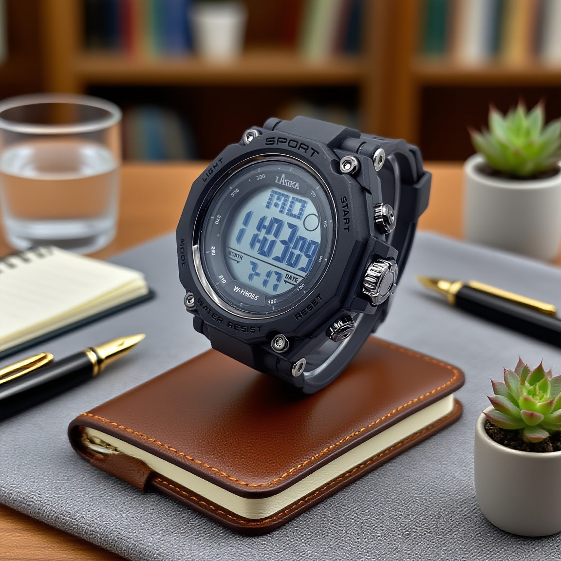 Youth Waterproof Timer Alarm Wristwatch