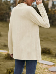 Casual Cardigan Women's Plus Textured Long Sleeve
