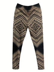 Geo Print Skinny Leggings Women's Clothing