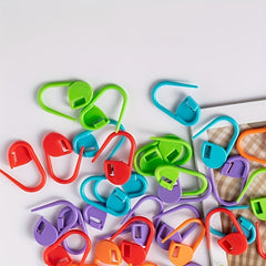 50pcs Colorful Plastic Stitch Markers for Crochet Knitting Sweater Yarn