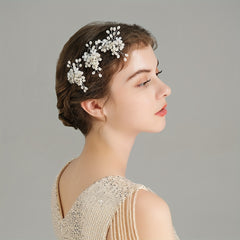 Pearl Rhinestone Hairpin Bridal Jewelry