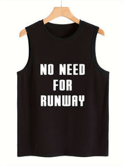 Letter Pattern Stretchy Sports Vest Casual Top