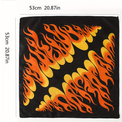 Flame Pattern Men's Square Scarf