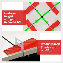 100pcs Reusable Tile Leveling Wedges for 1/8, 1/16, 1/32 Gasket & System Kit