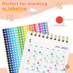 Small Dot Stickers Round Coding Label 20 Colors