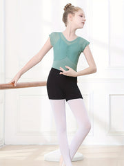 Girls Solid Slim Short Ballet Shorts for Dance Gymnastics Sports