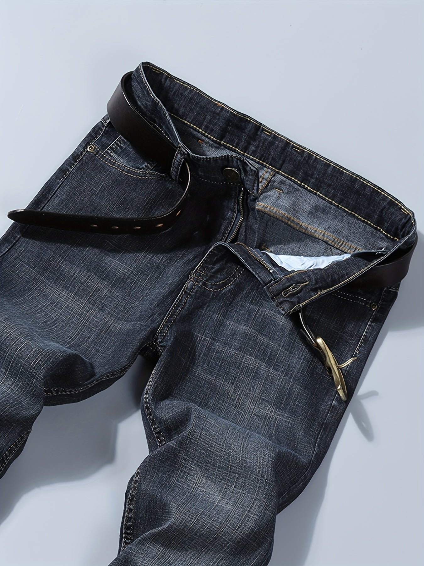 Men's Distressed Medium Stretch Denim Pants