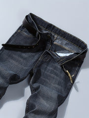 Men's Distressed Medium Stretch Denim Pants