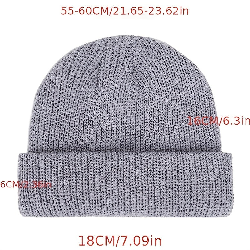 Knitted Woolen Beanie Hat for Autumn Winter