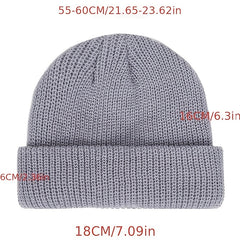 Knitted Woolen Beanie Hat for Autumn Winter